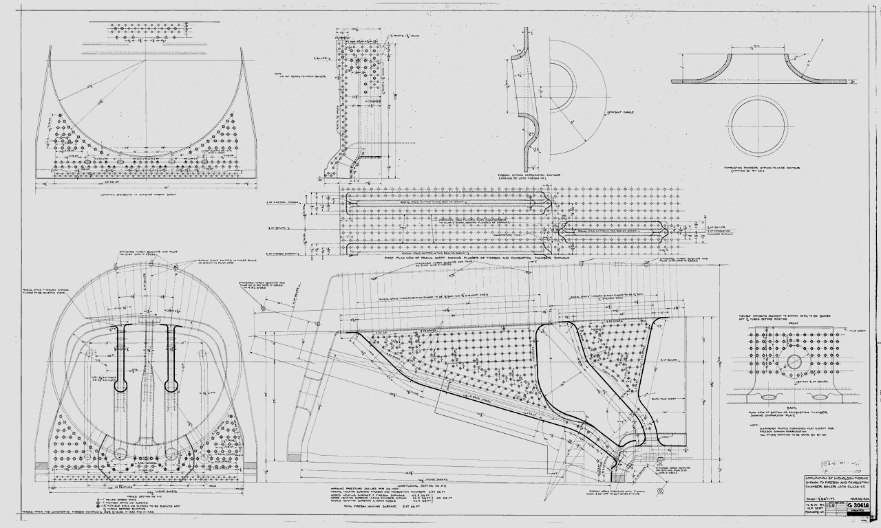 Application of Nicholson Thermic Syphon to Firebox and Combustion Chamber, Boiler, Loco Class Y5