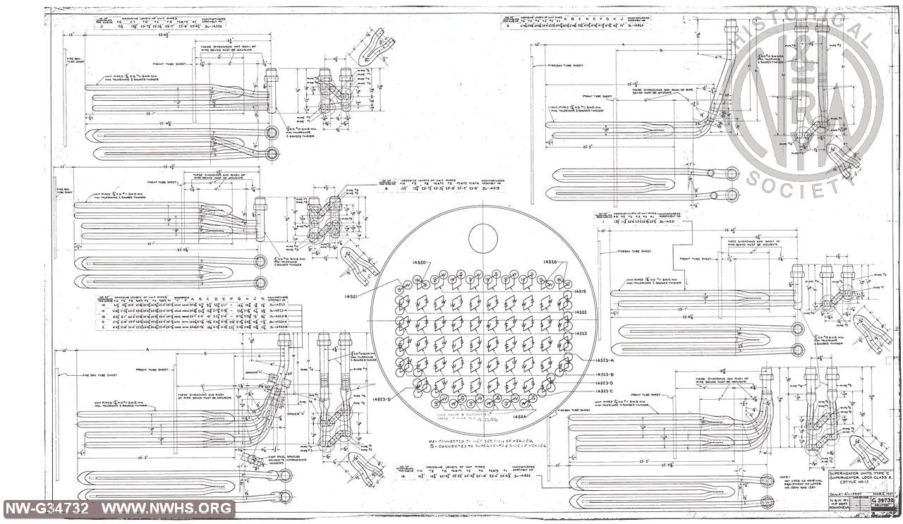 Superheater Units, Type "E" Superheater, Loco. Class A (Style No. 1)