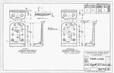 Tank Lugs Loco Class SB, USA, USB, USD, USE