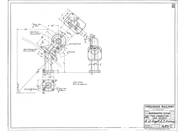 Superheated Steam Pipe Connection - For Whistle -