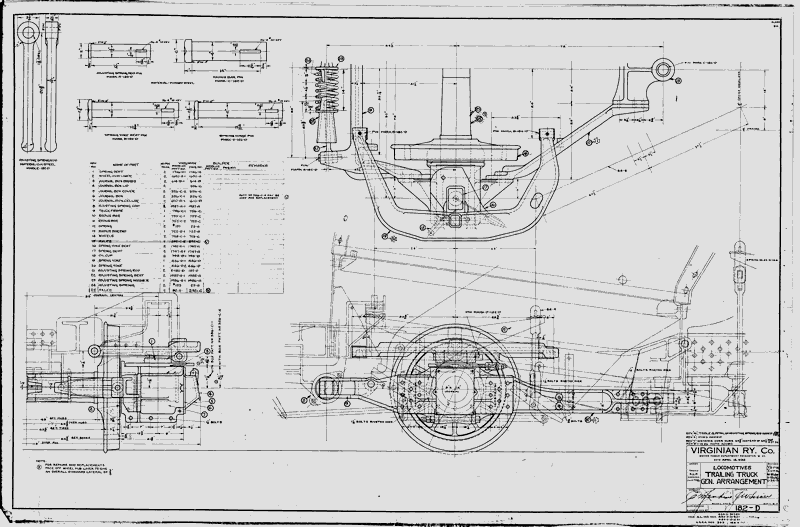 Locomotives, Trailing Truck, Gen. Arrangement