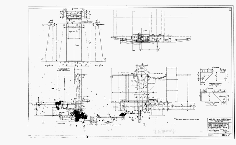 Power Hand Brake Arrangement and Details AJAX Caboose Class C1, C2