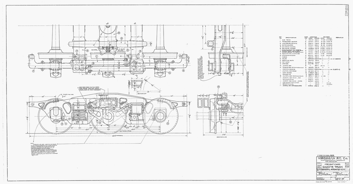 Freight Cars, Buckeye Truck, General Arrangement