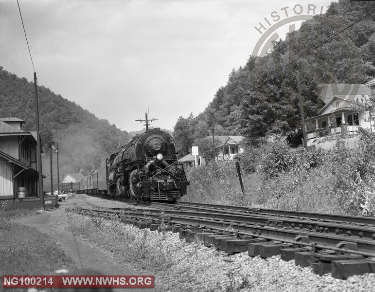 N&W Class Y6b 2174 at English WV station on excursion train