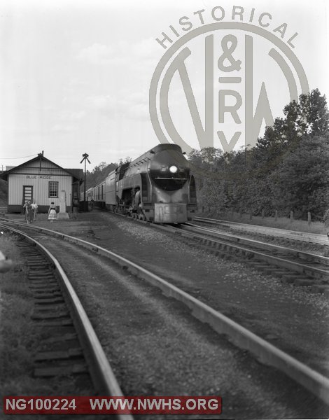 N&W Class K2 121 at Blue Ridge station