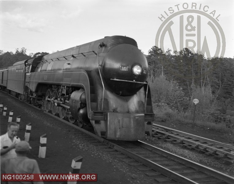 N&W Class K2 121 at Blue Ridge station