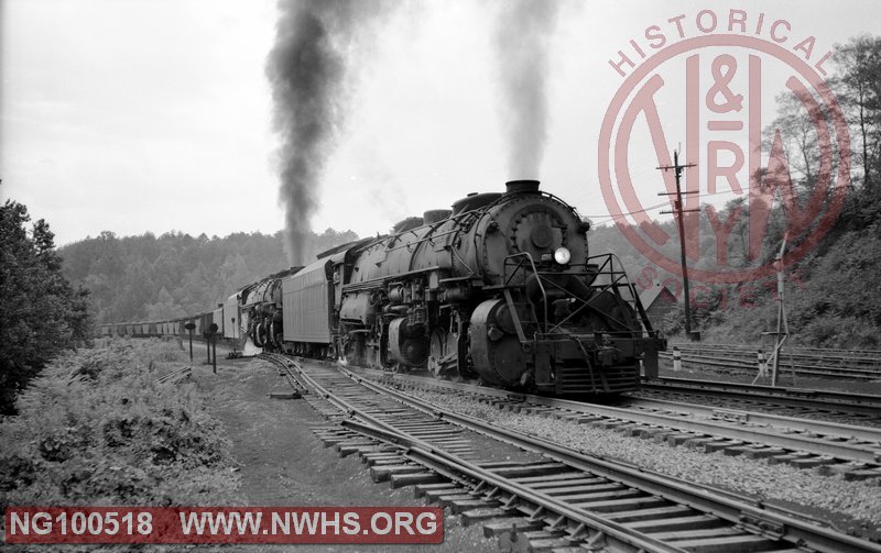 N&W Class Y6a 2161 on coal train at Blue Ridge, VA