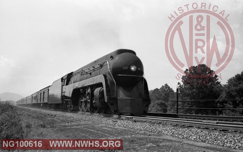 N&W J 605 on long passenger train