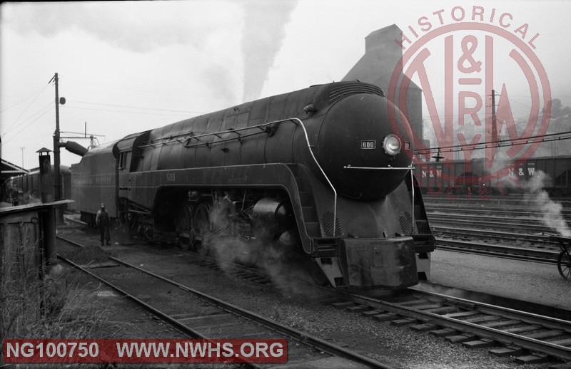 N&W J 600 at Bluefield, WV station