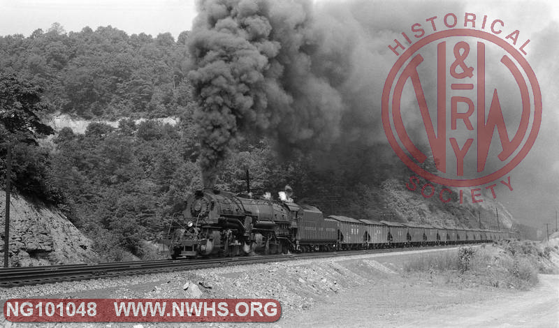 N&W Y3 2039 with extra east bound at Maybeury, WV