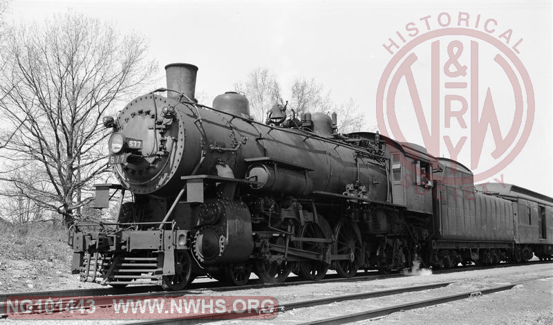 N&W E2a 577 at Rustburg, Va