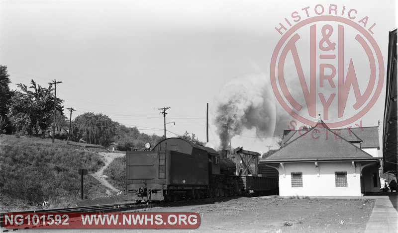 N&W M 449 switching behind Christiansburg station