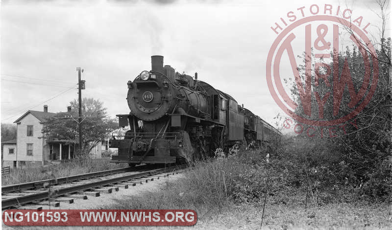 N&W M 449 & 429 on VPI passenger train near Blacksburg, Va