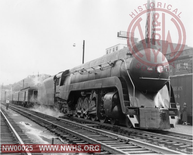 Class J #611 Right side view. Bluefield WV - B&W