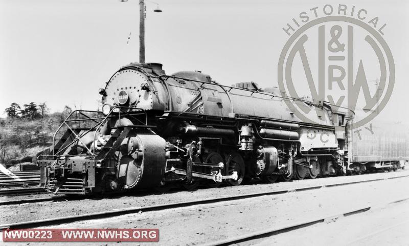 Class Y-6b 2180 Left 3/4 view B&W @ Roanoke, VA