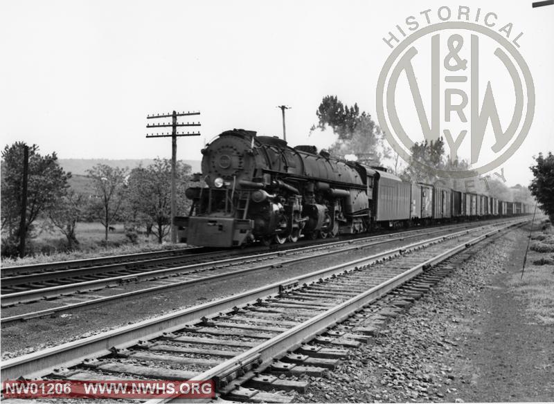 Class A #1240 - Left 7/8 view - B&W - @ East of Bonsack, VA w/Train #86