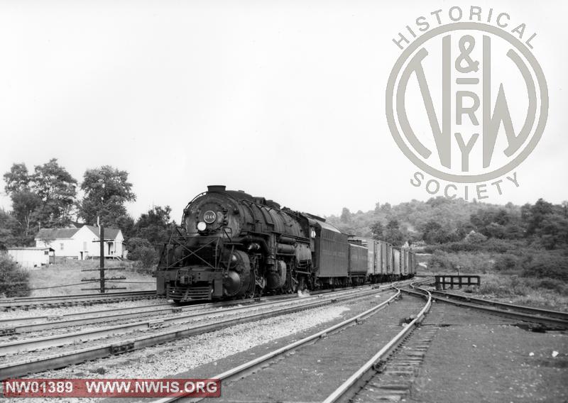 Class Y6 #2144, Left side 3/4, Christiansburg, westbound