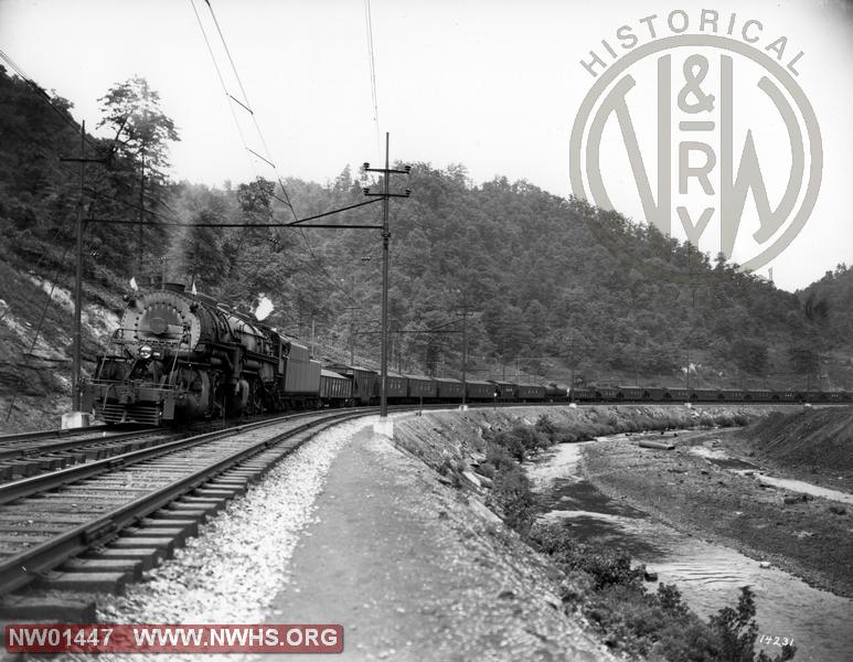 Class Y-4 #2086, Left 7/8 View- B&W @ Maitland, WV