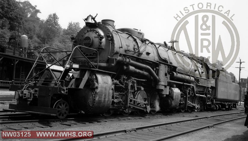 "Y-3" #2001, Left 7/8 View, B&W, @ Clare Yard, OH(Orig, ordered as VGN #901..Diverted to N&W by USRA)