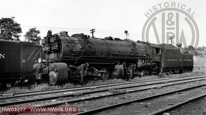 "Y-2a" #1704, Left 3/4 View, B&W @ Roanoke, VA