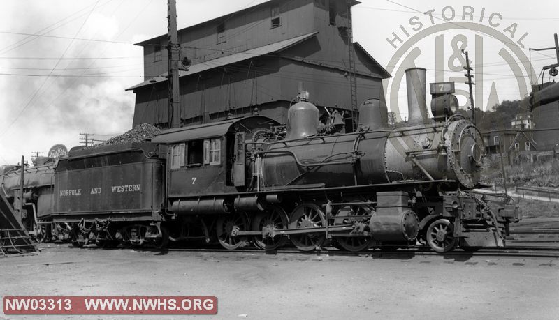 "G-1" #7, Right 5/8 View, B&W @ Bluefield, WV (Was donated to City of Bluefield-On display @ City park.)