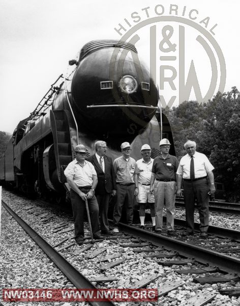 Class "J" #611, Right 7/8, B&W,  @ Rawl, WV (MP: N-466)  N&WHS Gold Spike Ceremony noting 100th Anniversary of completion of Ohio Extension!