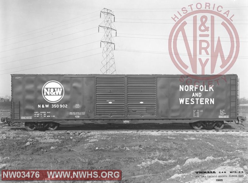  Class B91b Box Car -91b B&W,Side View