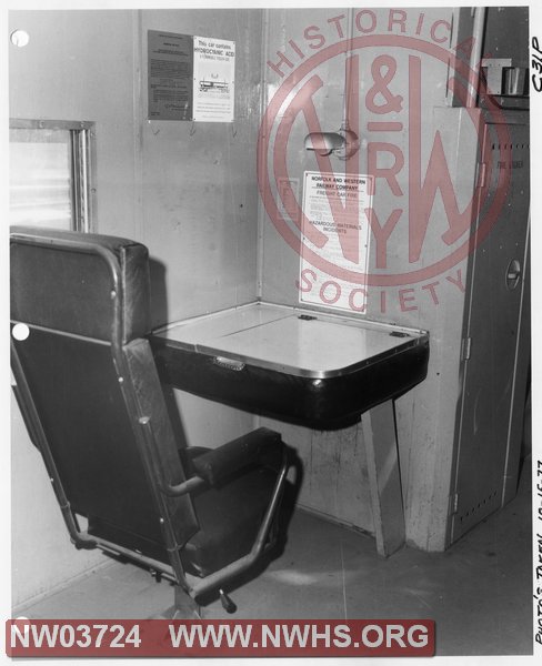  Class C31P Caboose,Interior View #1,B&W