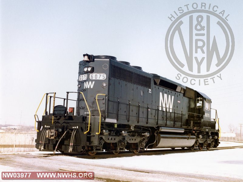 SD40-2 #6075, Right Rear 3/4 View, Color, Location & Date Unknown