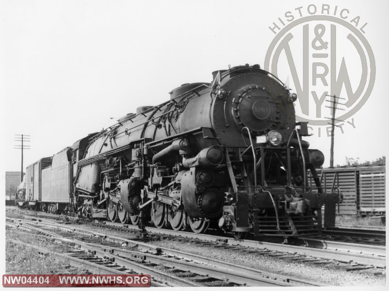 Class A #1204 w/ TR. No. 99, Right 7/8 View, B&W @ Norfolk, VA (Seen with Boiler Tube Pilot) (Book)