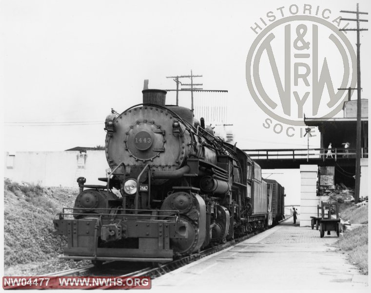  Class Z-1b #1443,Left Front View,B&W,@ Waynesboro,VA (Book)