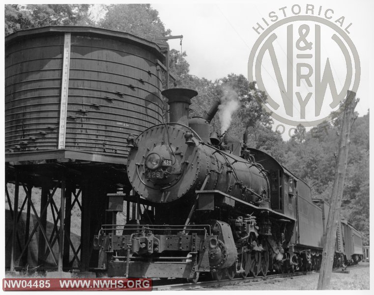 Class M #429,Left 7/8 View,B&W,@ Creek Junction,VA (Book)