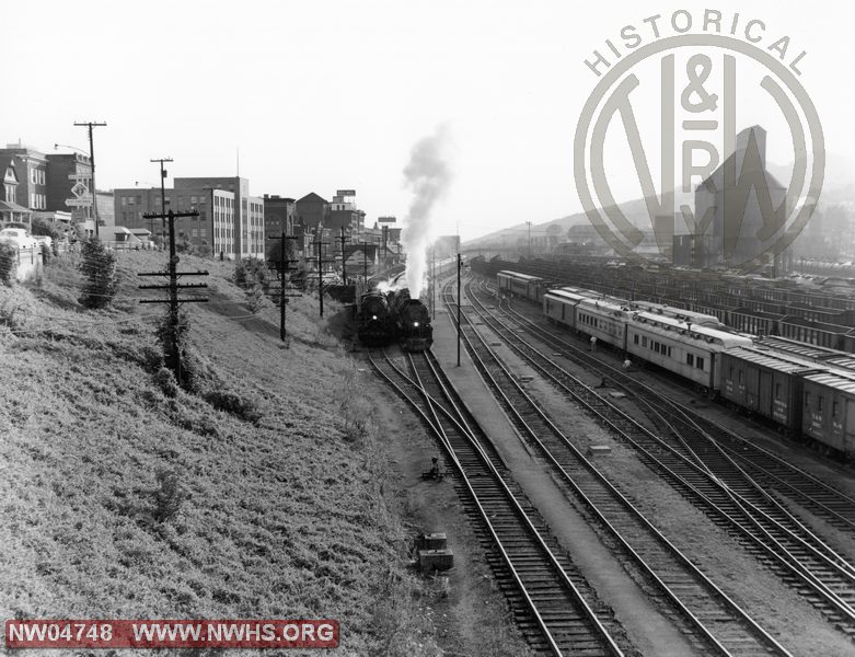 N&W Y6B 2174,  A 1240 at Bluefield, WV passenger station