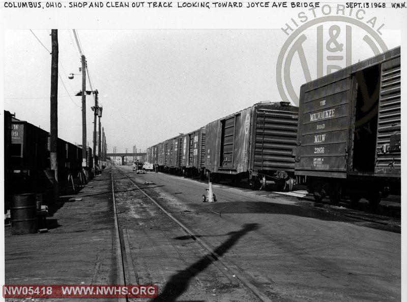 N&W Shop and Cleanout Track at Joyce Avenue Columbus, OH Sept. 13, 1968