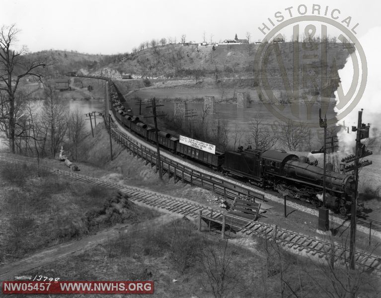 N&W Class M 469 Radford, VA w/Trainload of Pipe from Lynchburg Foundry