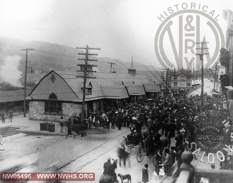 Bluefield, WV Passenger station, View from street, west end