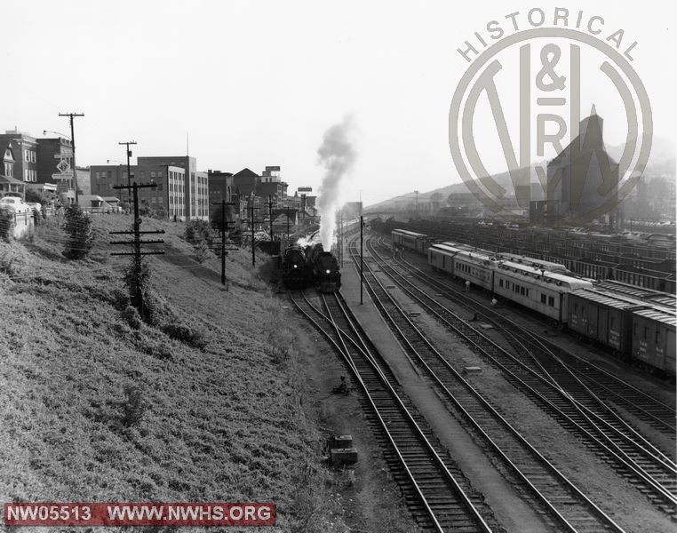 N&W Y6B 2174,  A 1240 at Bluefield, WV passenger station