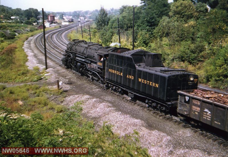 N&W Locomotive No. 2069 Class Y3a at Christiansburg, VA Sept. 1957