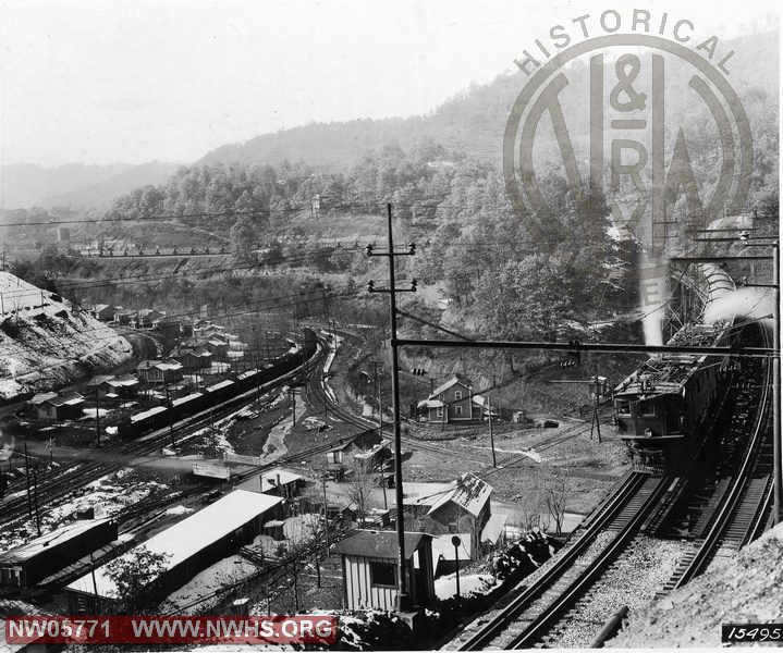 N&W Loco. Class LC2 on Bridge Near Maybeury, WV