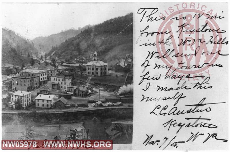 Welch, WV. N&W Station visible in lower right