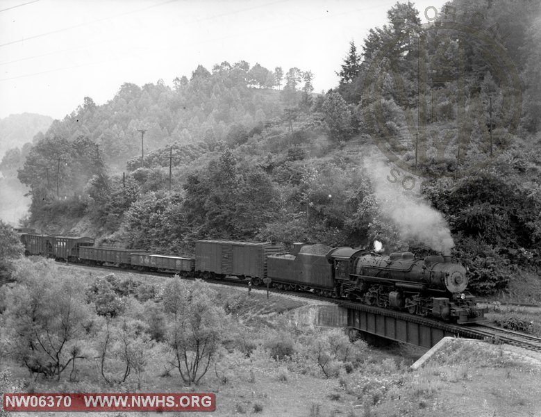 N&W Z1a #1411 Right 3/4 Bridge View, at Giatto, WV