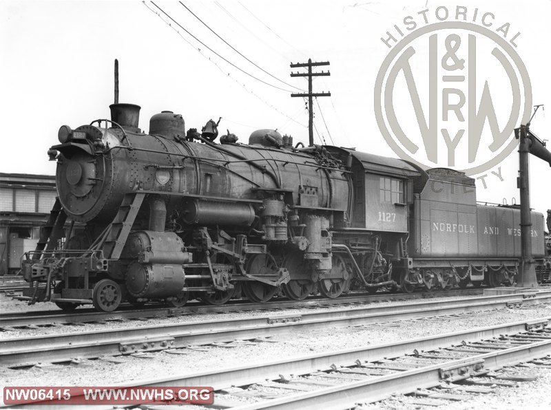 M2 # 1127 Left Side 3/4 View at Portsmouth, OH May 18, 1954