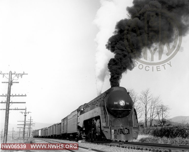 K2a 131 Right Side 3/4 Train View at Stanley VA on Shenandoah Div. 1954