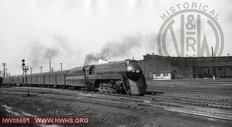 N&W Class K2a 134 Right 3/4 Train View at Columbus,OH Date Unknown