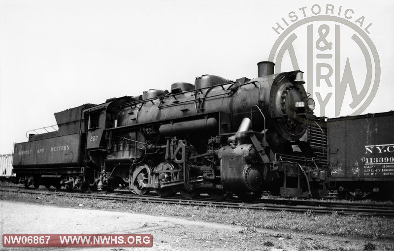 N&W S1a 222 Right Side3/4 View at Cincinnati, OH June 2, 1953