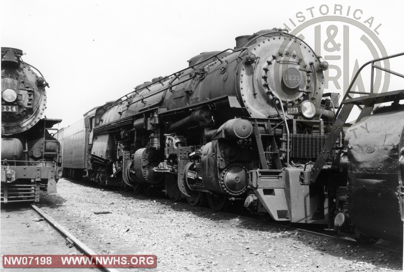 N&W Class A,1233 Right Side 3/4 View at Shaffers Crossing,VA