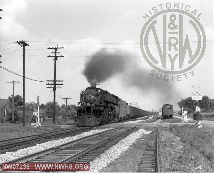 N&W Class A No. 1230 Left Side 3/4 Train View