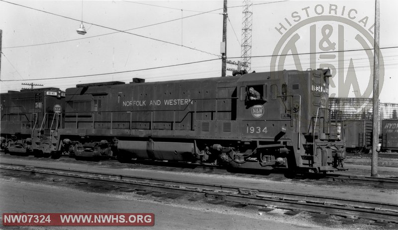 N&W 1934 Loco Class U30B at North Platte,NE Oct. 15,1970