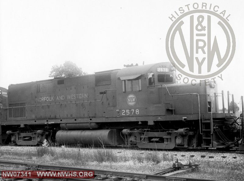 N&W 2578 Loco Class C420 at Bellevue,OH July 2,1967