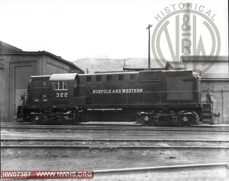 N&W Loco 322 Class RS11 Side View